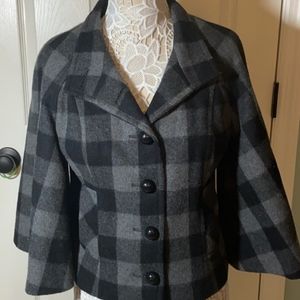 Vintage CHARLES GRAY gorgeous Wool Checkered Coat